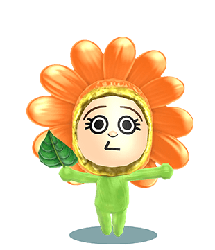 Miitopia (3DS) promotional art for a Flower hero