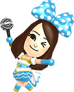 Miitopia (3DS) JPN promotional art for a Pop Star (Bow) hero.