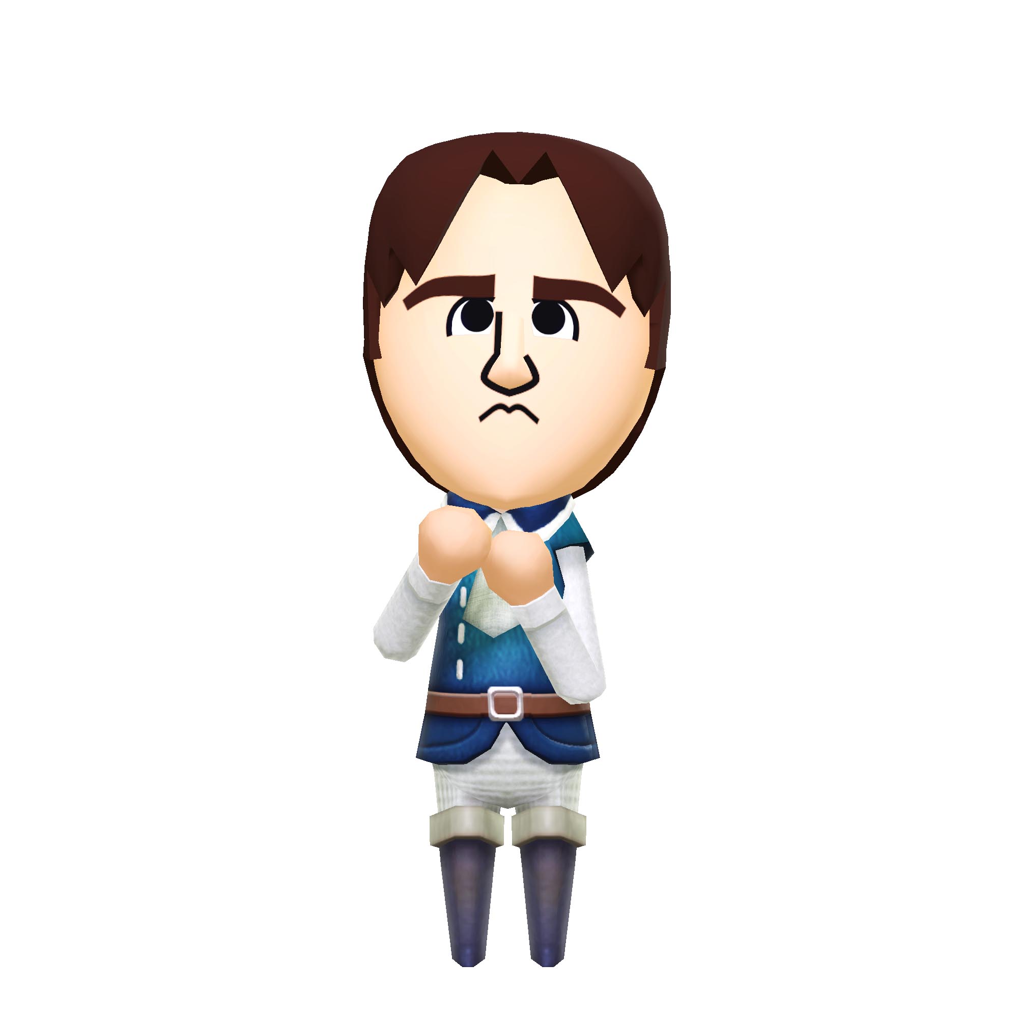 Miitopia (Switch) promotional art for the Besmirched Noble's Son, featuring Sonny.