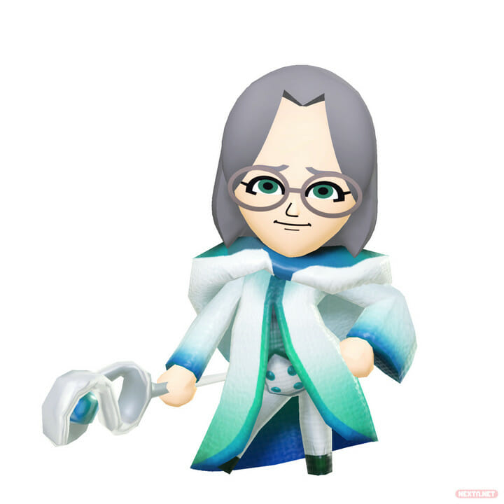 Miitopia (Switch) promotional art for the Great Sage, featuring Sophie.