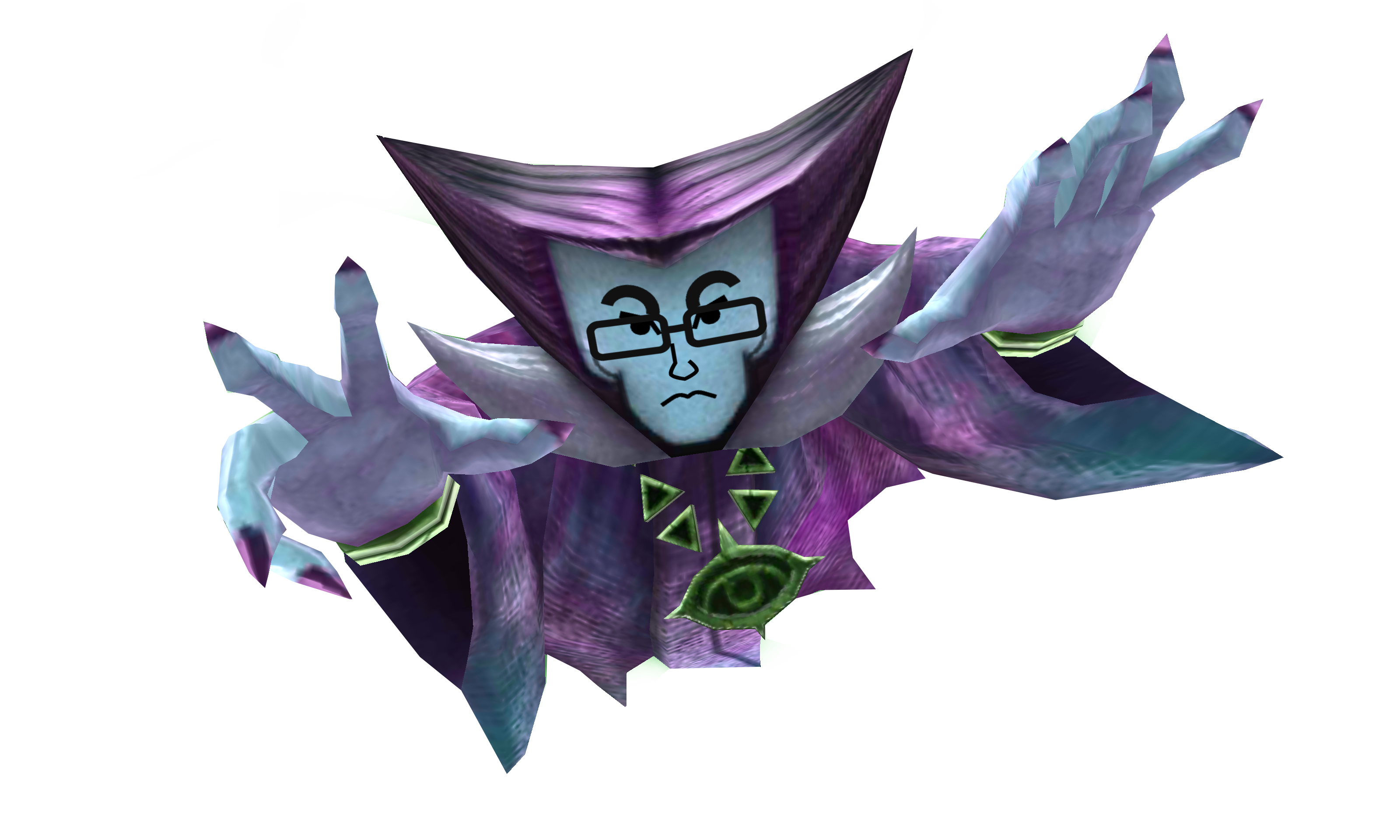 Miitopia (3DS) press kit promotional art for the Dark Lord, featuring a Mii that resembles Stan.