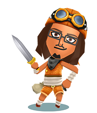 Miitopia (3DS) promotional art for a Thief hero.